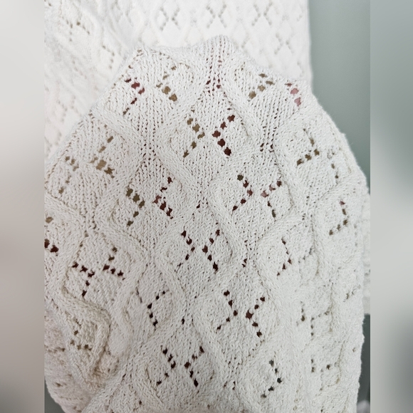 By Anthropologie Women's Sleeveless Ivory Tropics Maxi Sweater Dress - Picture 8 of 12